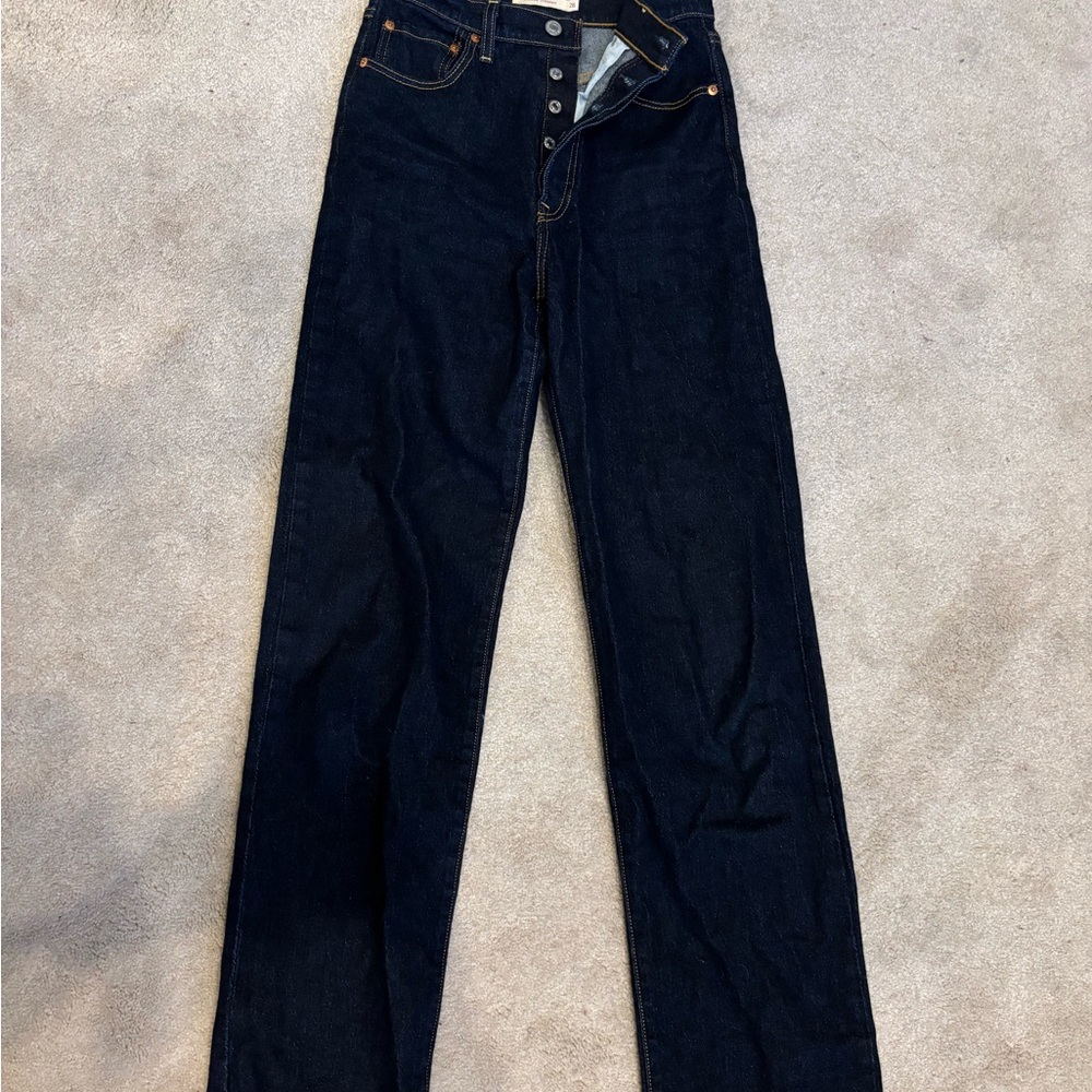 Levi's Dark Indigo Straight Jeans